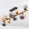 Chehalis ceiling light, globe light gold, black, 10-light sources