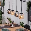 Gastor hanging light, globe light, pendant light Amber, Smoke-coloured, 4-light sources