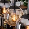 Gastor hanging light, globe light, pendant light Amber, Smoke-coloured, 4-light sources