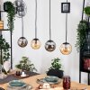 Gastor hanging light, globe light, pendant light Amber, Smoke-coloured, 4-light sources