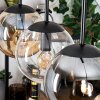 Gastor hanging light, globe light, pendant light Amber, clear, Smoke-coloured, 4-light sources