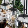 Gastor hanging light, globe light, pendant light Amber, clear, Smoke-coloured, 4-light sources