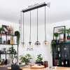 Gastor hanging light, globe light, pendant light Amber, clear, Smoke-coloured, 4-light sources