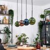 Gastor hanging light, globe light, pendant light blue, green, coppery, 4-light sources