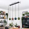Gastor hanging light, globe light, pendant light blue, green, coppery, 4-light sources