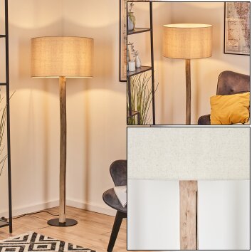 Flemming floor lamp Ecru, black, 1-light source