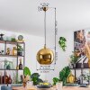Koyoto hanging light, globe light, pendant light gold, 1-light source