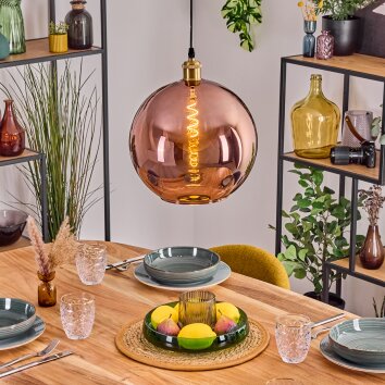 Koyoto hanging light, globe light, pendant light gold, 1-light source