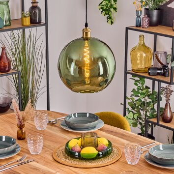 Koyoto hanging light, globe light, pendant light gold, 1-light source