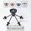 Gastor ceiling light, globe light 52 cm blue, chrome, green, clear, coppery, Smoke-coloured, 5-light sources