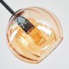 Koyoto ceiling light, globe light 52 cm Amber, clear, Smoke-coloured, 5-light sources