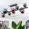 Chehalis ceiling light, globe light blue, green, coppery, 10-light sources