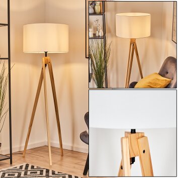 Flemming floor lamp Ecru, black, 1-light source