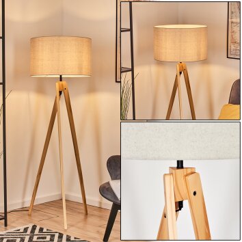 Flemming floor lamp Ecru, black, 1-light source