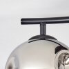 Ripoll ceiling light, globe light chrome, Smoke-coloured, 2-light sources