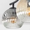 Ripoll ceiling light, globe light Amber, clear, Smoke-coloured, 2-light sources