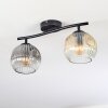 Ripoll ceiling light, globe light Amber, clear, Smoke-coloured, 2-light sources