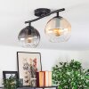 Koyoto ceiling light, globe light Amber, clear, Smoke-coloured, 2-light sources