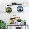 Koyoto ceiling light, globe light blue, green, 2-light sources