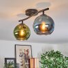 Koyoto ceiling light, globe light blue, green, 2-light sources
