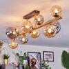 Chehalis ceiling light, globe light gold, black, 10-light sources