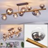 Chehalis ceiling light, globe light gold, black, 10-light sources