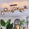 Chehalis ceiling light, globe light gold, black, 10-light sources
