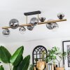 Chehalis ceiling light, globe light gold, black, 10-light sources