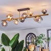 Chehalis ceiling light, globe light gold, black, 10-light sources