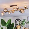 Chehalis ceiling light, globe light gold, black, 10-light sources