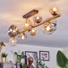 Chehalis ceiling light, globe light gold, black, 10-light sources