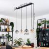 Gastor hanging light, globe light, pendant light Amber, clear, Smoke-coloured, 4-light sources