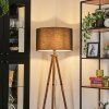 Flemming floor lamp Dark wood, black, 1-light source
