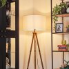 Flemming floor lamp Dark wood, black, 1-light source