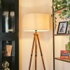 Flemming floor lamp Dark wood, black, 1-light source