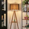 Flemming floor lamp Dark wood, black, 1-light source