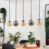 Gastor hanging light, globe light, pendant light Amber, Smoke-coloured, 5-light sources