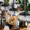 Gastor hanging light, globe light, pendant light Amber, Smoke-coloured, 5-light sources