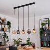 Gastor hanging light, globe light, pendant light Amber, Smoke-coloured, 5-light sources