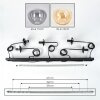 Gastor hanging light, globe light, pendant light Amber, clear, Smoke-coloured, 5-light sources