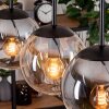 Gastor hanging light, globe light, pendant light Amber, clear, Smoke-coloured, 5-light sources