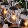 Gastor hanging light, globe light, pendant light Amber, clear, Smoke-coloured, 5-light sources