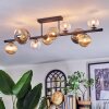 Chehalis ceiling light, globe light Amber, clear, Smoke-coloured, 10-light sources