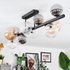Chehalis ceiling light, globe light Amber, clear, Smoke-coloured, 10-light sources