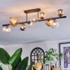 Chehalis ceiling light, globe light Amber, clear, Smoke-coloured, 10-light sources