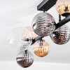 Chehalis ceiling light, globe light Amber, clear, Smoke-coloured, 10-light sources
