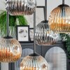 Ripoll ceiling light, globe light Amber, Smoke-coloured, 5-light sources