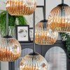Ripoll ceiling light, globe light Amber, 5-light sources