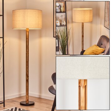 Flemming floor lamp Ecru, black, 1-light source