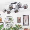 Ripoll ceiling light, globe light Smoke-coloured, 10-light sources